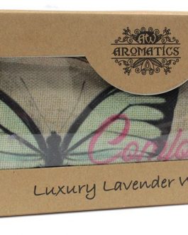 Luxus-Lavendel-Weizenbeutel „BUTTERFLY & ROSES“